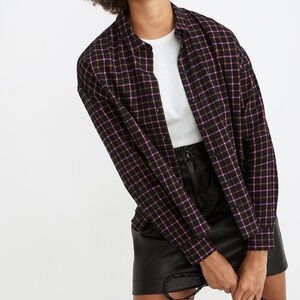 Madewell Flannel Westlake Plaid Button Down Shirt (Small)